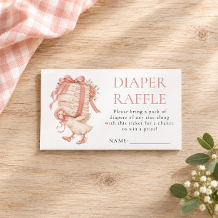 Alberne Gans Rosa Windelverlosung Baby Shower Begleitkarte