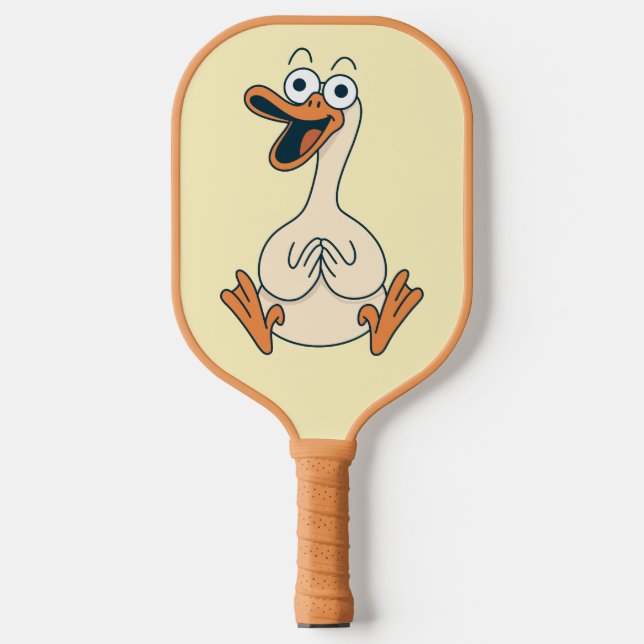 Alberne Gans, Sonderbar, Lustige Cartoon-Gans Pickleball Schläger (Vorderseite)
