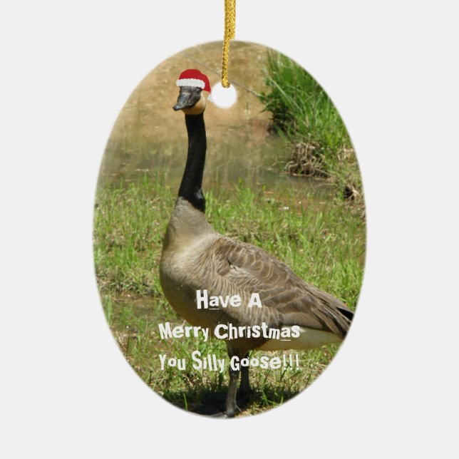 Alberne Gans-Weihnachtsverzierung Keramikornament (Vorne)