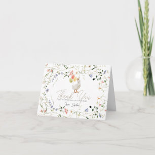 Alberne Gans Wildblumen-Blumen-Baby-Party Dankeskarte
