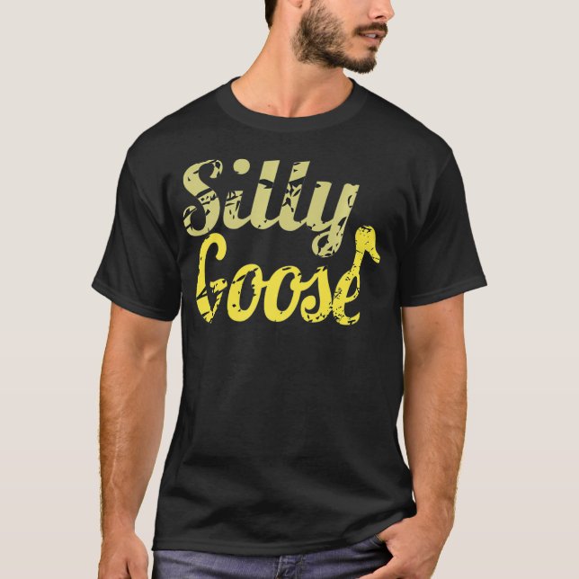 Alberne Gänse auf dem Loose Funny Niedlich Bird Lo T-Shirt (Vorderseite)