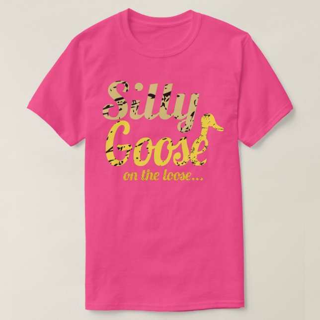 Alberne Gänse auf der Loose Niedlicher Vogel Lover T-Shirt (Design vorne)