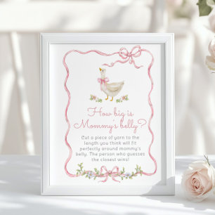 Alberne Gänse Pink Bow Wie groß ist der Bauch der  Poster