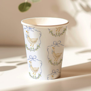 Alberne Gänseblume Wappen Vintage Babydusche Pappbecher