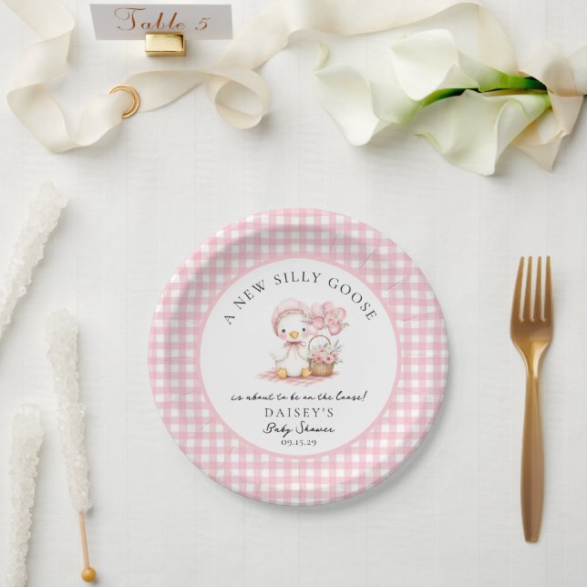 Alberne Gänsewatte Girl Dusche Pappteller (Hochzeit)