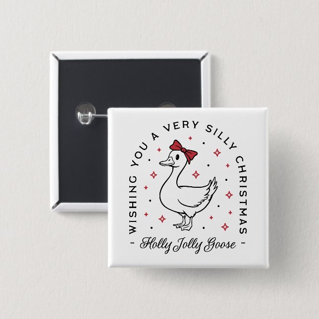 Alberne Gänseweihnachtswünsche prächtige Coquette Button (Vorne & Hinten)
