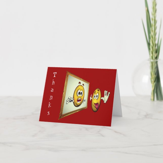 Alberne Gesichtshaut dank Karte (Vorderseite)