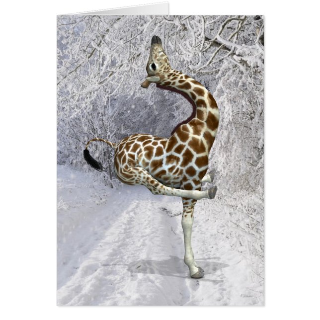Alberne Giraffe im Winter (Vorne)