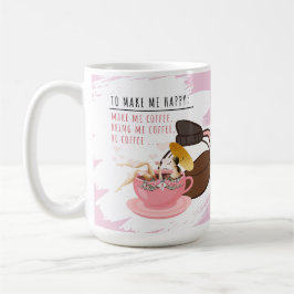 Alberne Kaffee-Tasse | Mädchen in einer Tasse Kaff