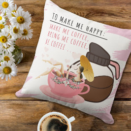 Alberne Kaffee-Tasse | Mädchen in einer Tasse Kiss Kissen