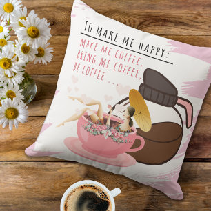 Alberne Kaffee-Tasse   Mädchen in einer Tasse Kiss Kissen