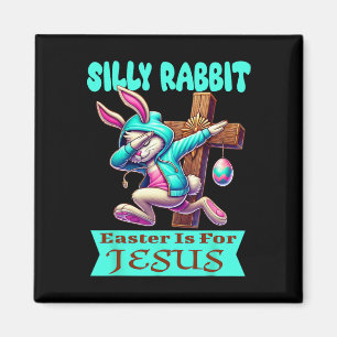 Alberne Kaninchenöster ist für Jesus Niedliche Dab Magnet