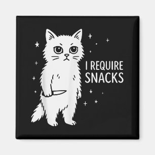 Alberne Katze Ich brauche Snacks Magnet