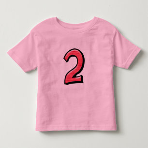 Alberne Nummer 2 Rote Kinder T - Shirt
