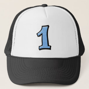 Alberne Nummern 1 blauer Hut Truckerkappe