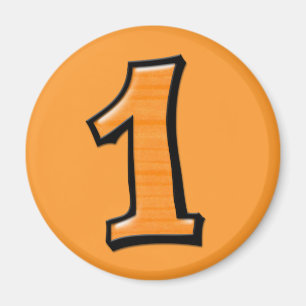 Alberne Nummern 1 orange Magnet