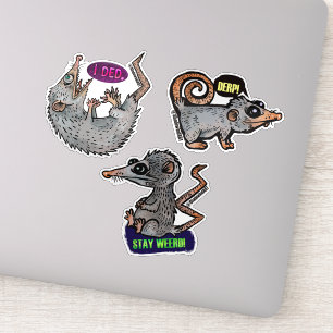 alberne Opossum-Aufkleber Aufkleber