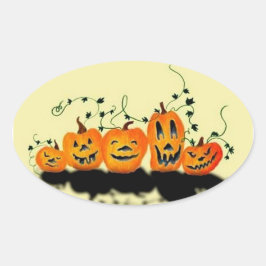 Alberne Pumpkins Halloween-Sticker Ovaler Aufkleber