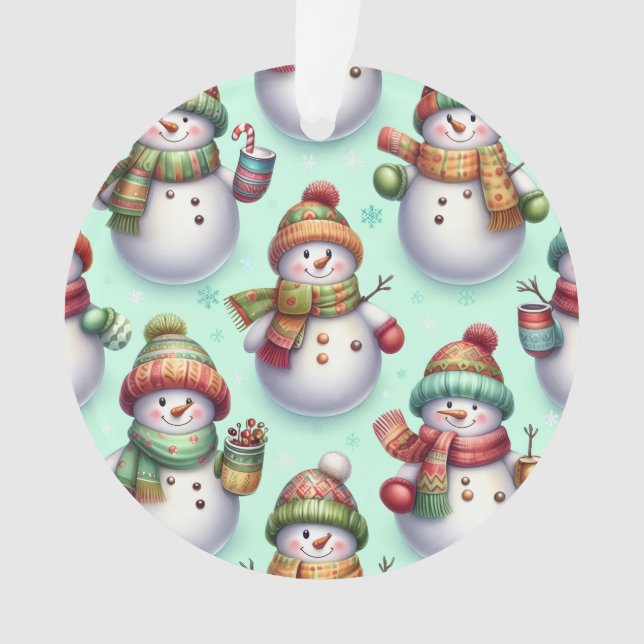 Alberne Schneemänner Ornament (Vorderseite)