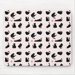 Alberne schwarze Katzen Mousepad