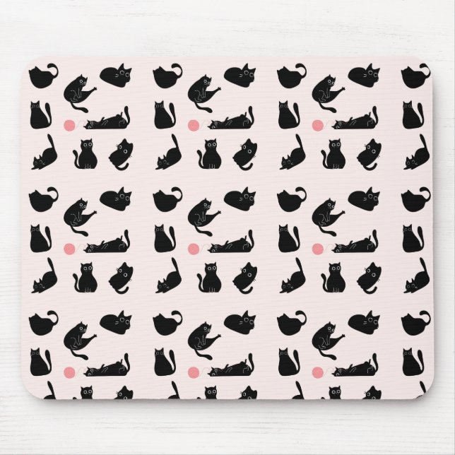 Alberne Schwarzkatzen Mousepad (Vorne)
