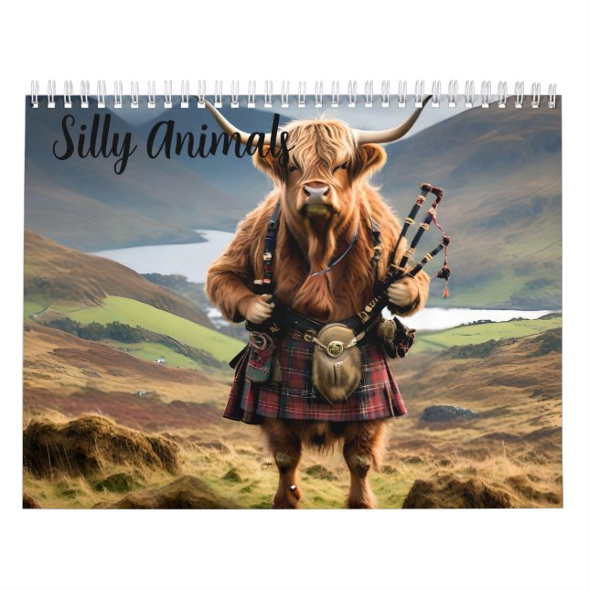 Alberne Tiere Funny Giraffe Kuh, Elefantenkalender Kalender (Titelbild)