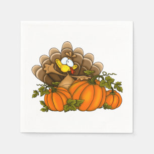 Alberne Türkei und Pumpkins Serviette