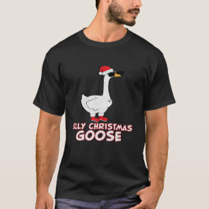 Alberne Weihnachtsgoise mit Weihnachtsmannmütze X T-Shirt