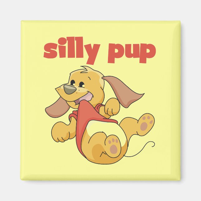 Alberne Welpen-T-Shirts und Geschenke Magnet (Vorne)