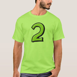 Alberne Zahlen 2 grüne T - Shirt für Männer