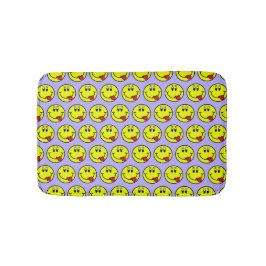 Alberne Zunge-lächelnde Gesicht Emoji Bad-Matte Badematte