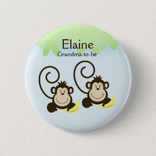 ALBERNER AFFE-NAMENSumbau personalisierter Knopf Button