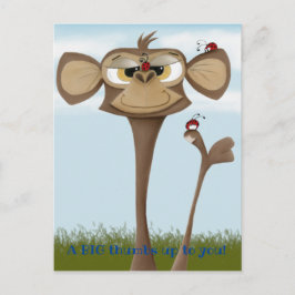 Alberner Affe und Ladybugs Postkarte