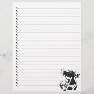 Alberner Cartoon Milchkuh Lined Pet Letterhead