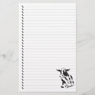 Alberner Cartoon Milchkühe Bettgebäck Briefpapier