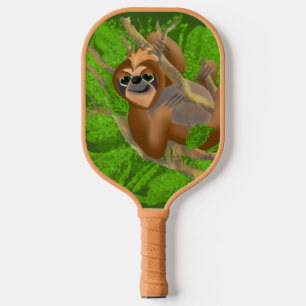 Alberner Faultier in einem Baum Pickleball Schläger