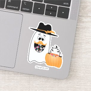 Alberner Halloween-Geist Will deine Süßigkeit Aufkleber