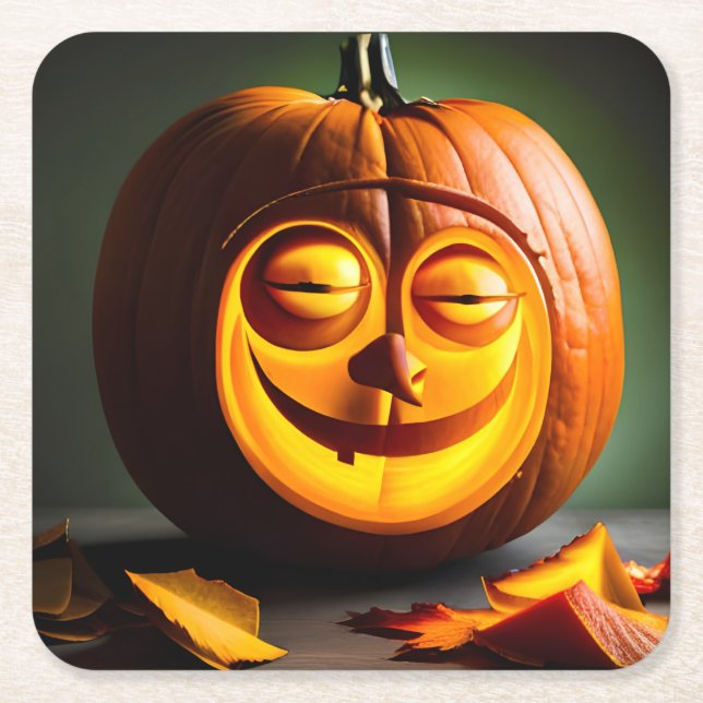 Alberner Herr Pumpkin Head Rechteckiger Pappuntersetzer (Vorderseite)