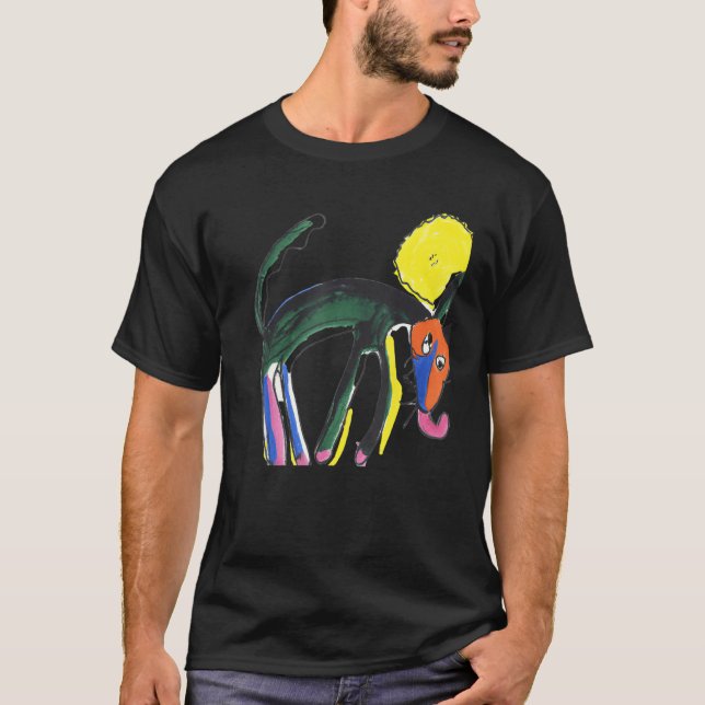 Alberner Hund, mehrfarbig T-Shirt (Vorderseite)