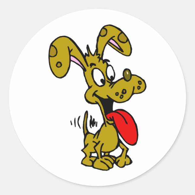 Alberner Hund Runder Aufkleber (Vorderseite)