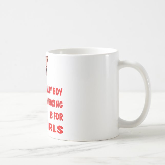 Alberner Junge Kickboxing ist für Mädchen Kaffeetasse (Rechts)