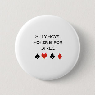 Alberner Jungen-Poker ist für Mädchen T - Shirt Button