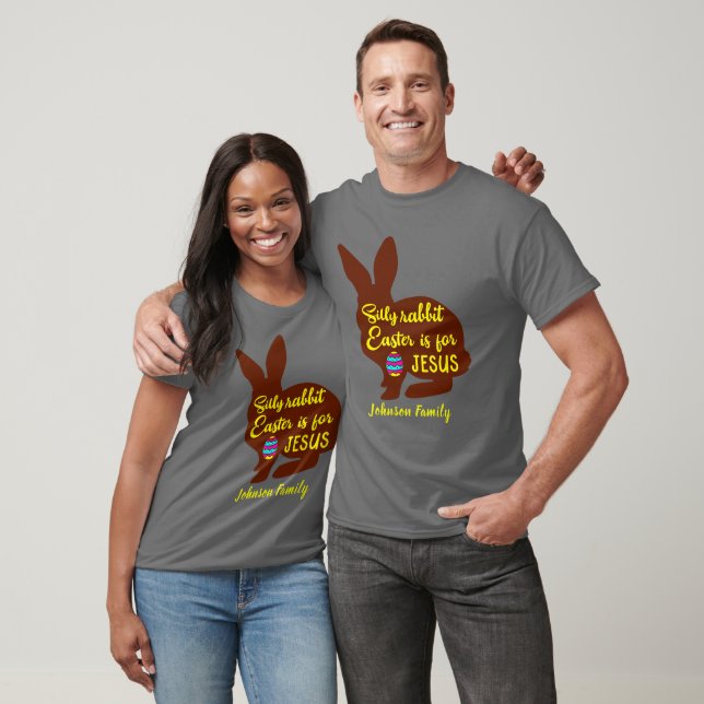 Alberner Kaninchenoster für Jesus, Familienname hi T-Shirt (Unisex)