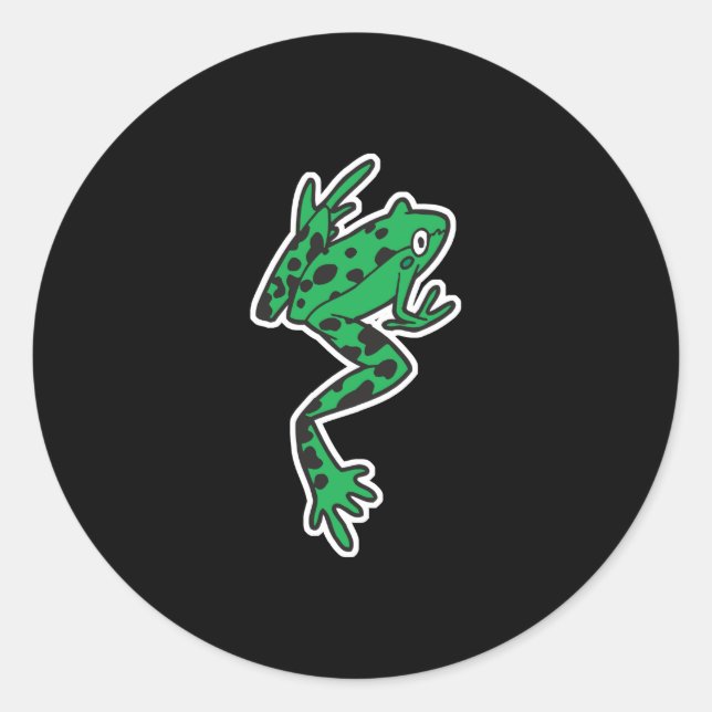 alberner Langbeinfrosch Runder Aufkleber (Vorderseite)