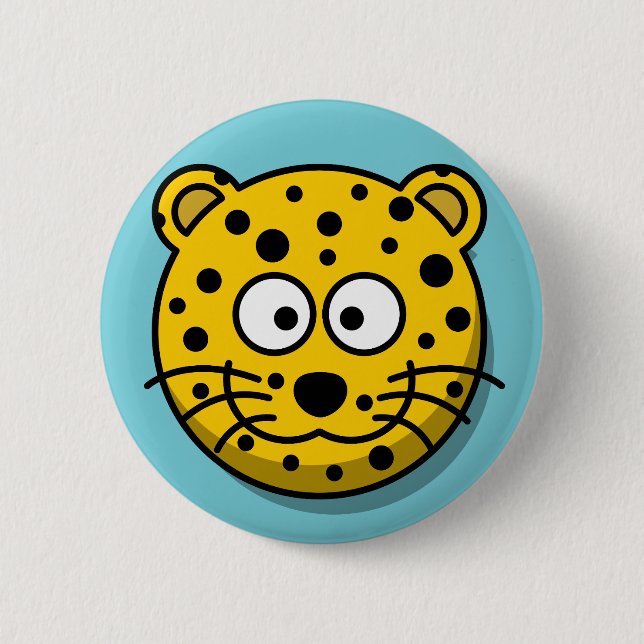 Alberner Leopard-Knopf Button (Vorderseite)