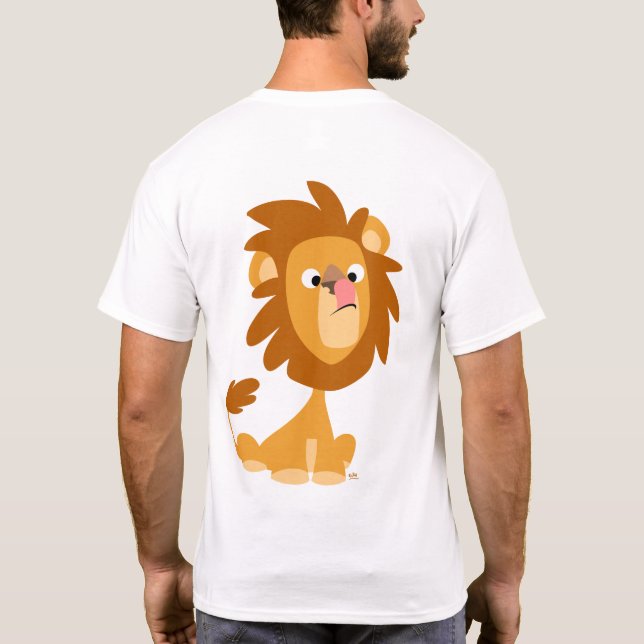 Alberner Löwe! Cartoon T - Shirt (hinten) (Rückseite)