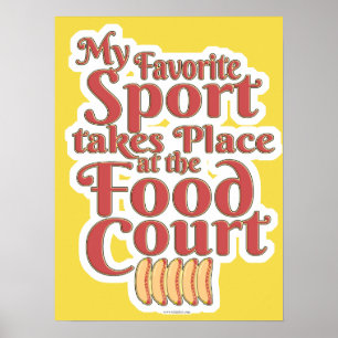 Alberner Nahrungsmittelgerichts-Sport-Essenslogan Poster