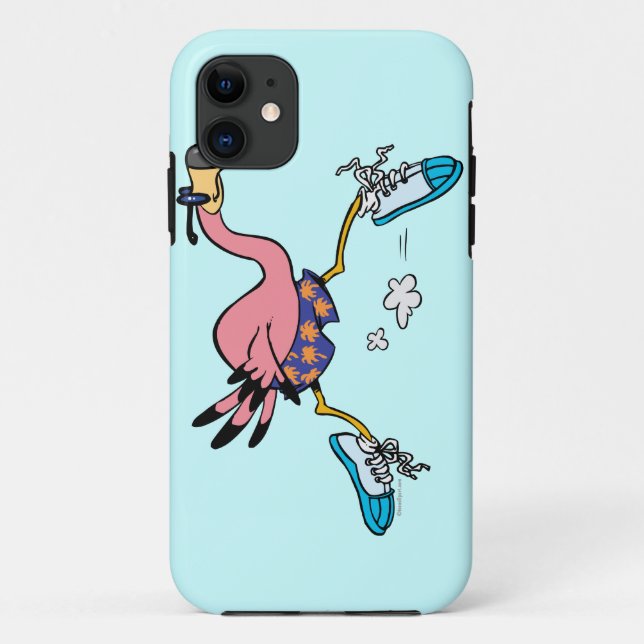 alberner niedlicher Joggen mit Flamingo Case-Mate iPhone Hülle (Rückseite)