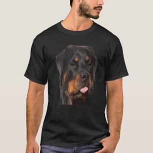 Alberner Rottweiler mit Zunge draußen T-Shirt
