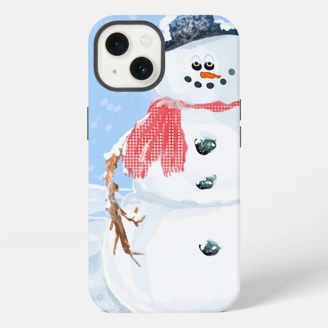 Alberner Schneemann  iPhone Hülle (Rückseite)